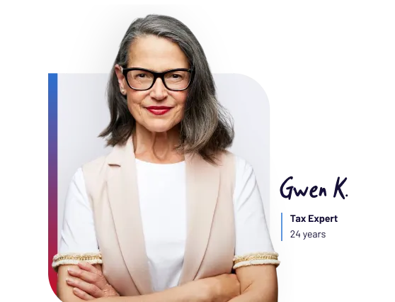 TaxAct Xpert named Gwen k ready to assist for tax filing