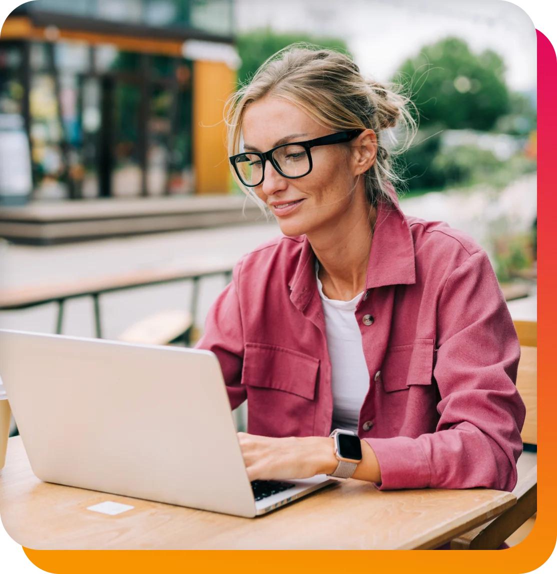 woman looking at laptop image