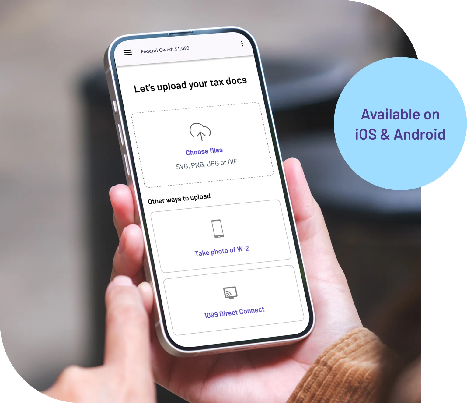 using taxact mobile app on mobile phone