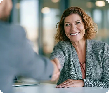 Tax professional holding documents