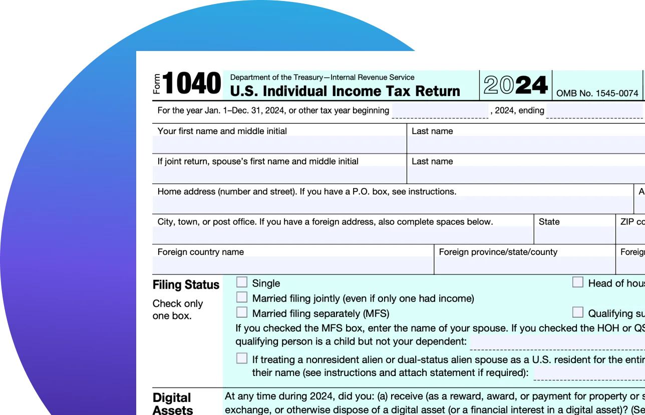 IRS 1040 tax form