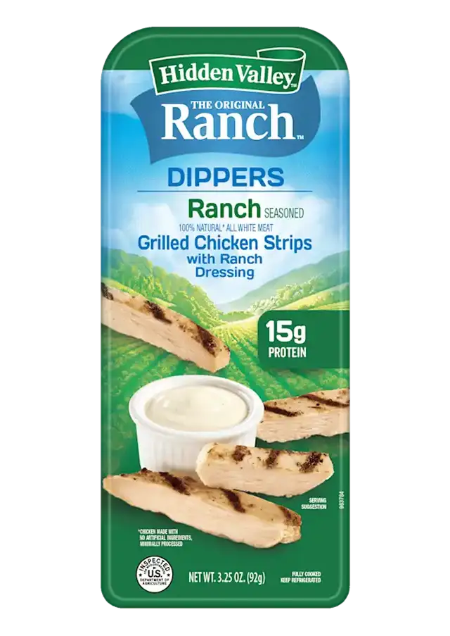 Package Hidden Valley Original Ranch Seasoned Chicken Dippers with Ranch Dressing