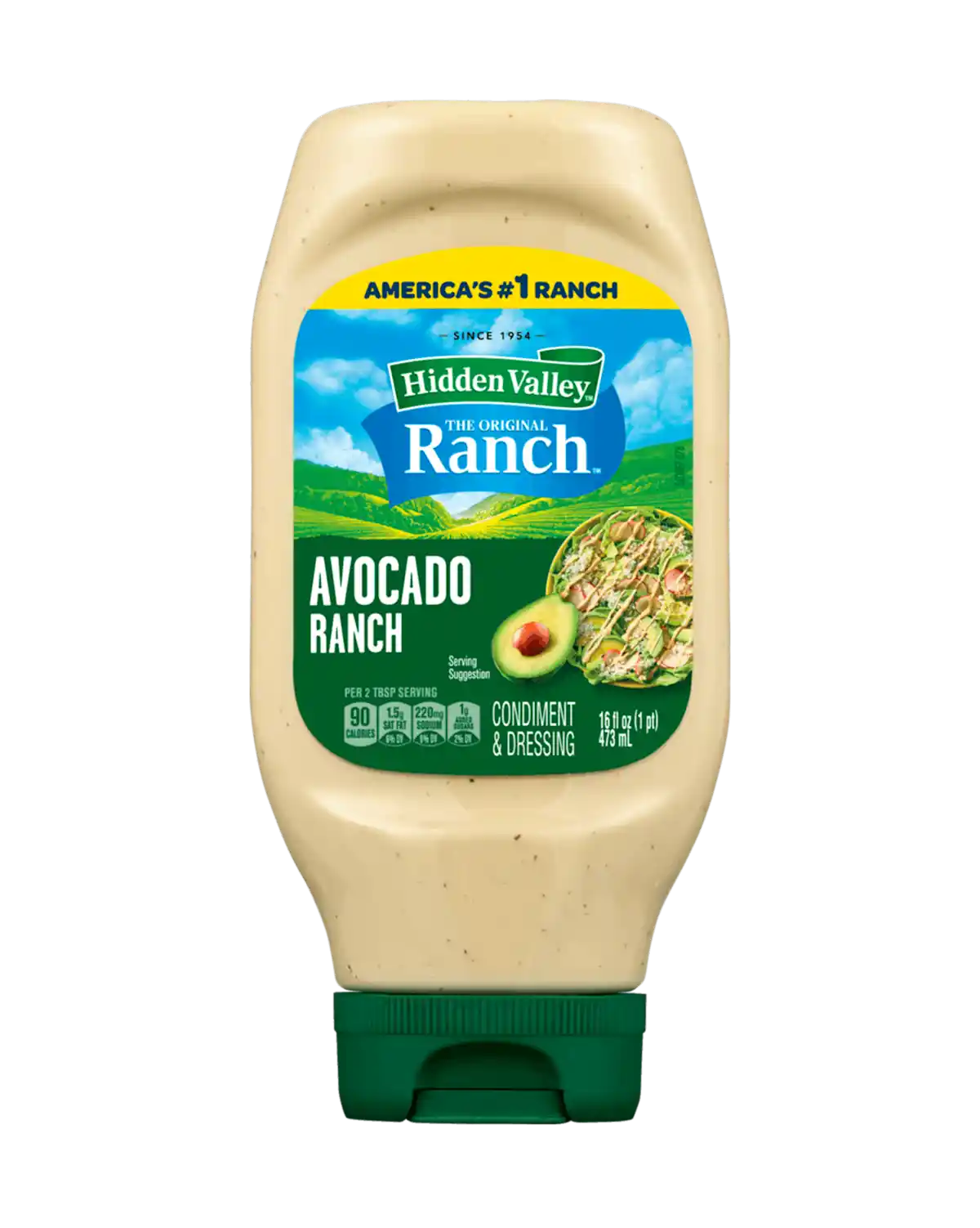 A bottle of Avocado Ranch dressing