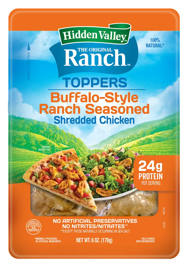 package of Hidden Valley™ Buffalo-Style Ranch Seasoned Chicken Toppers