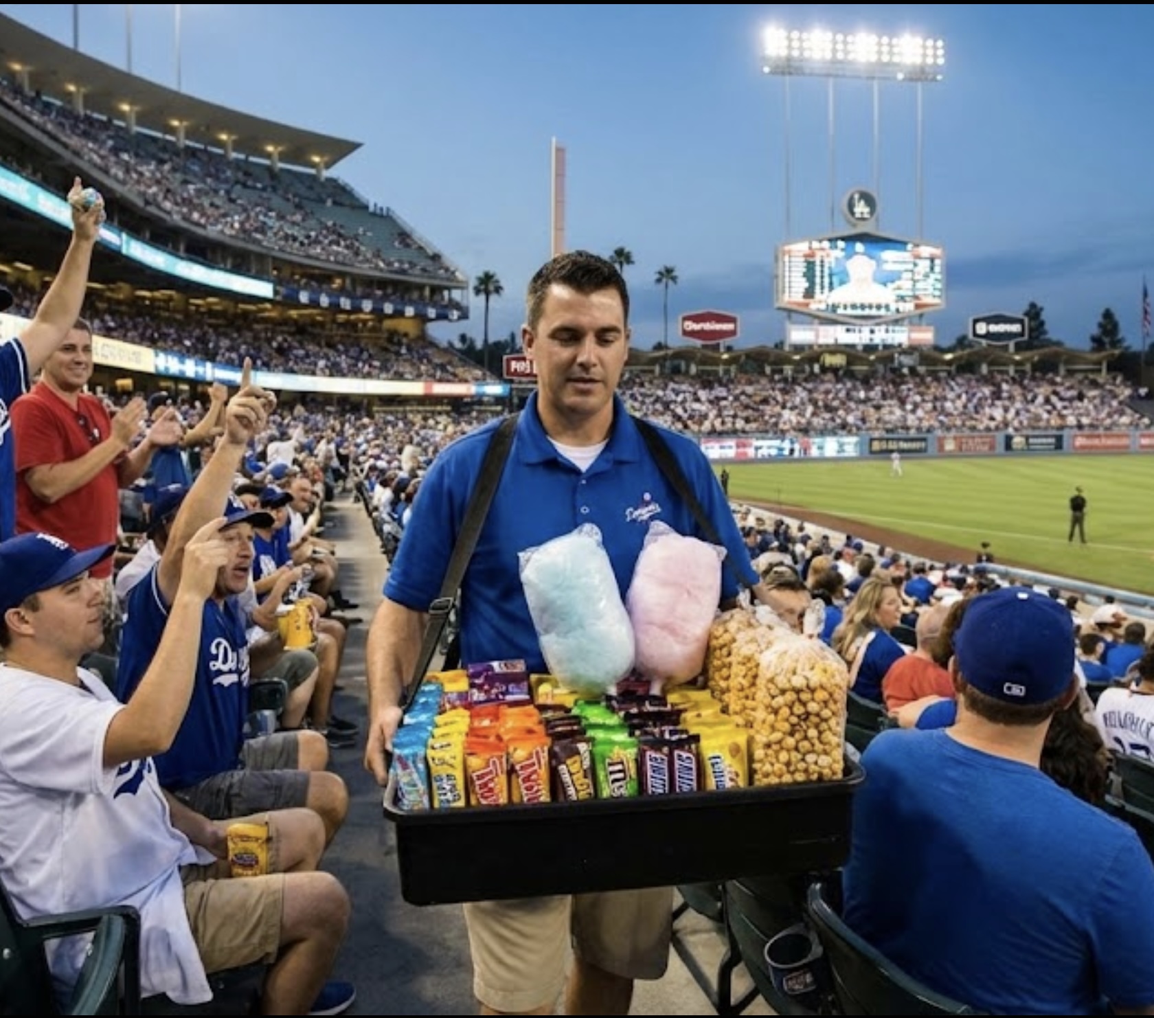 Baseball-Stadium-Concessions-Vendor-Serving-Candy-Soda-and-Snacks-to-Eager-Fans