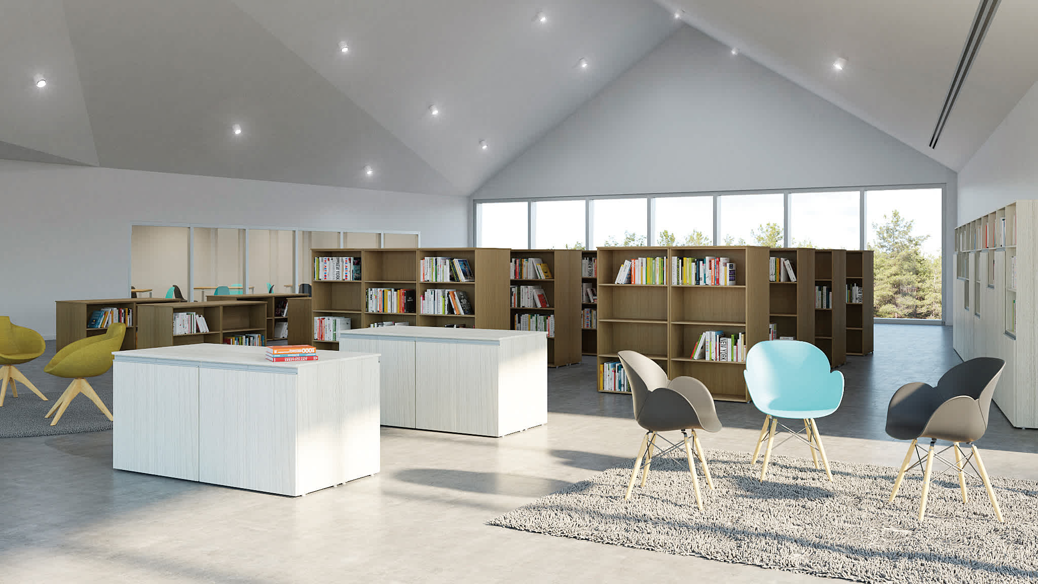 Libreros abiertos + con puertas