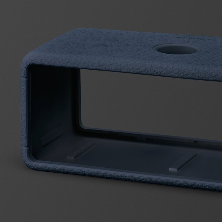 Close-up of Emberton III Midnight Blue Sleeve.