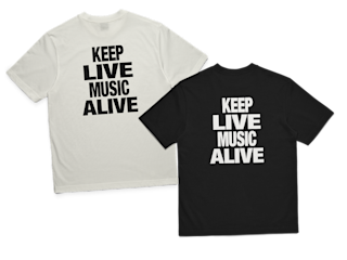 Two KLMA T-shirts layered on top of each other