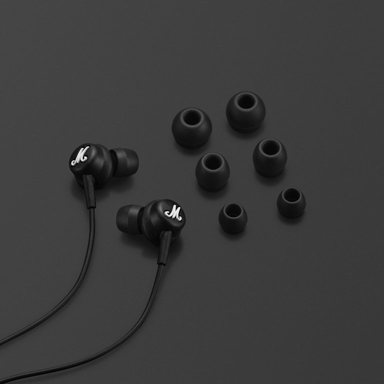 Mode USB-C with different sizes of ear tips