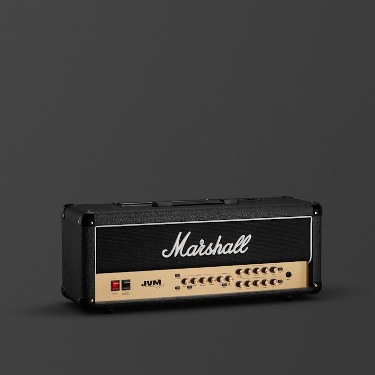 Marshall JVM210H gold and black left angled on grey background
