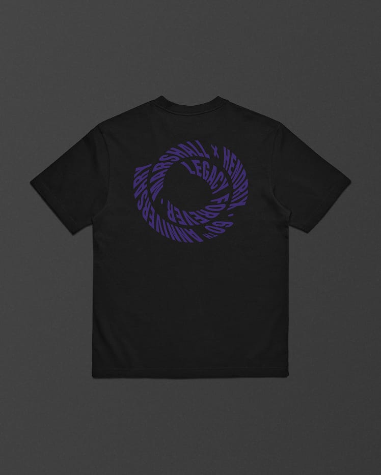 Back of the Hendrix Legacy Forever T-shirt