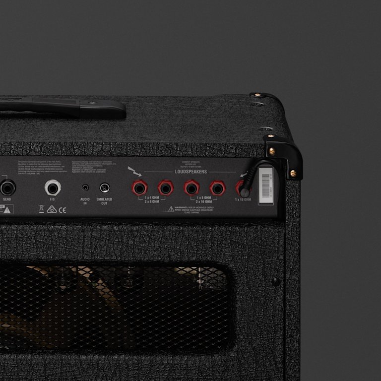 A zoom in image of Marshalls DSL40 Combos back