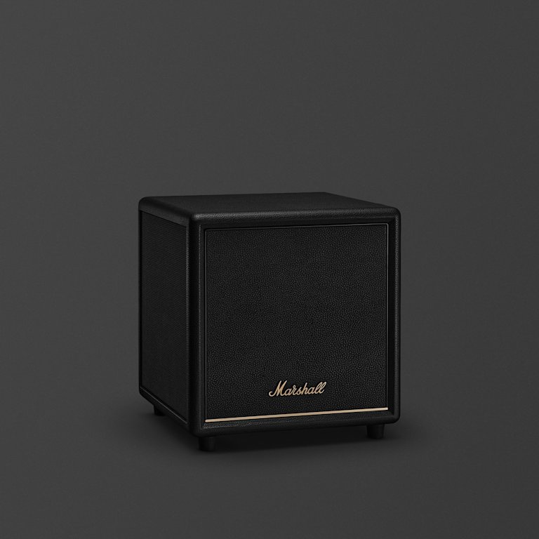 Marshall Heston Sub 200 Black, placed against a dark gray background.
