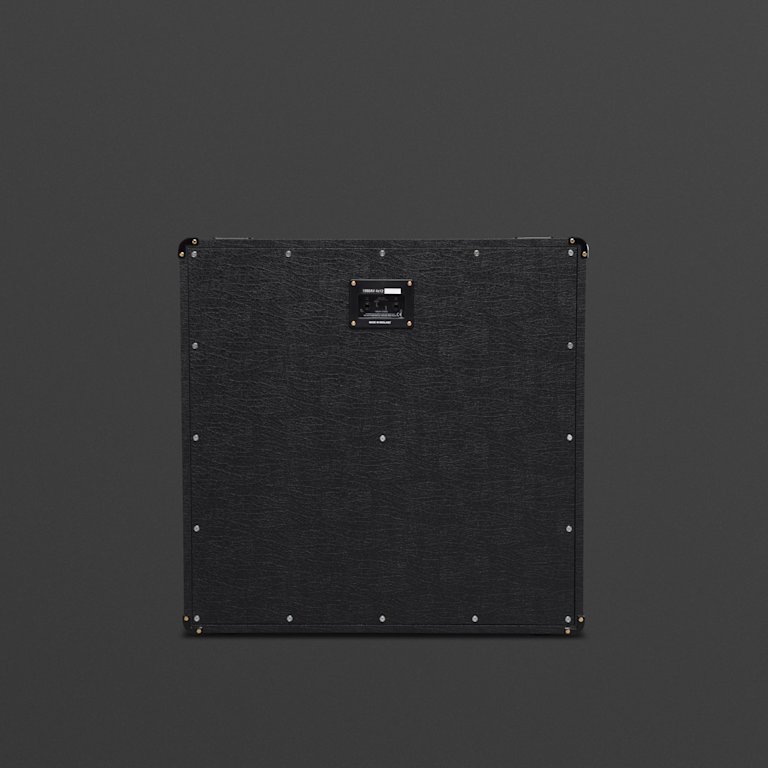 Back of Marshall's 1960AV black cabinet.
