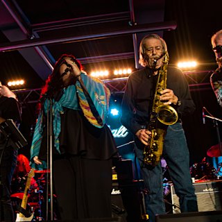Terry Marshall playing live on stage