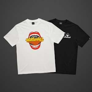 The 2 different t-shirts voted by the MArshall community