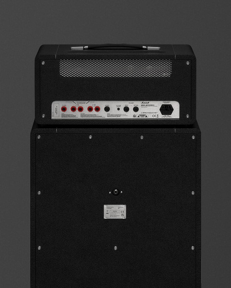 Back view of the Studio JMH Half Stack Hendrix Edition.
