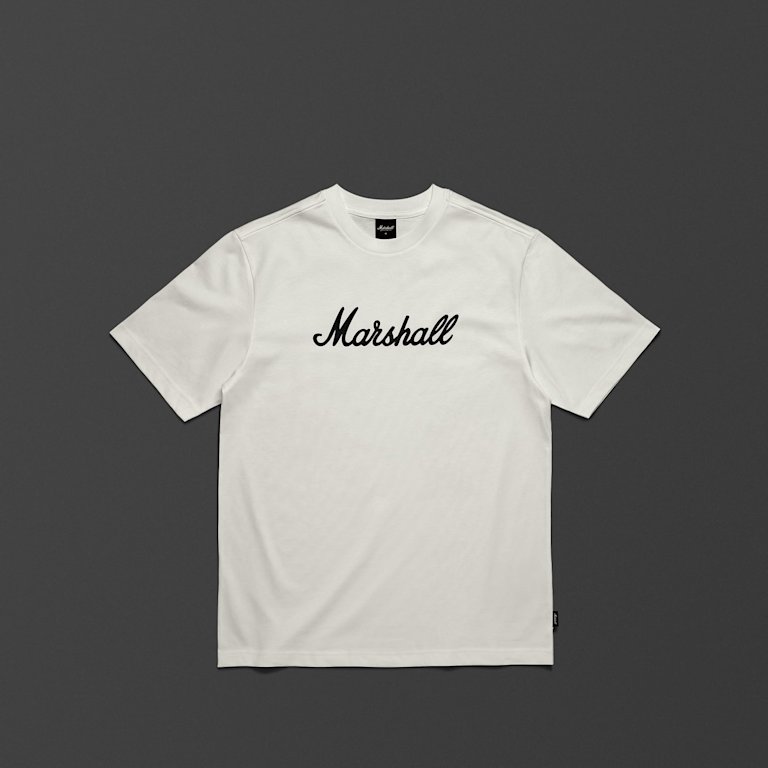 Camiseta The Marshall Standard Issue Script blanca delante