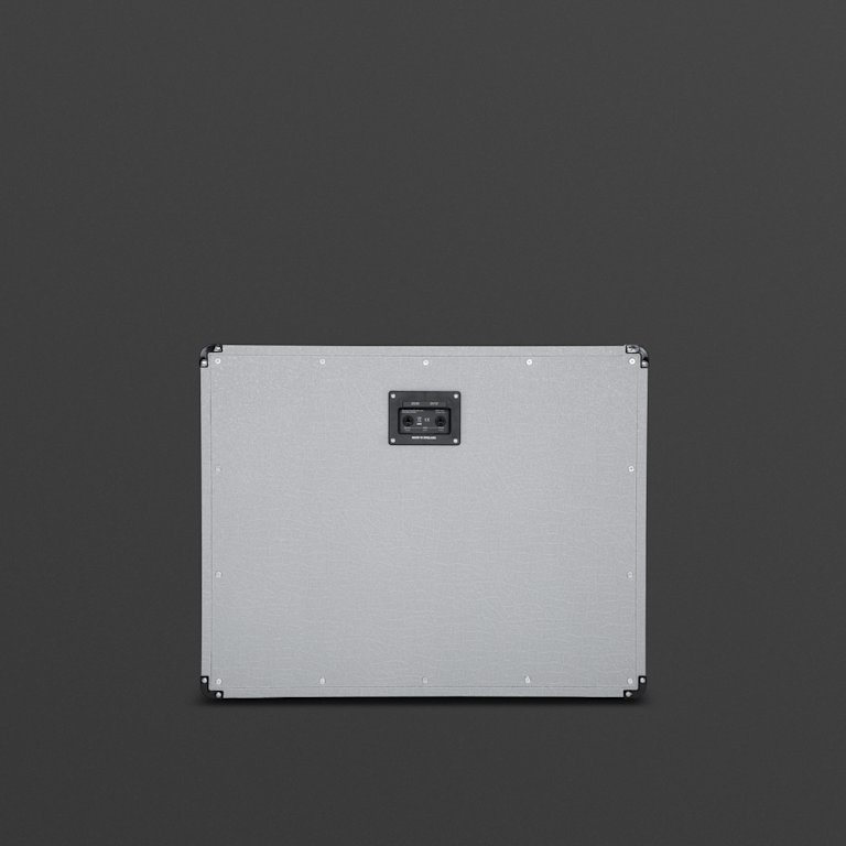 Back of Marshall's 2536 black and silver cabinet.