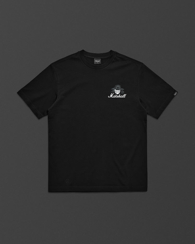 Front view of the Stax Reissue T-shirt Black.