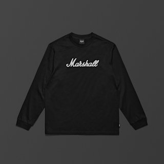 Camiseta de manga larga The Marshall standard issue script con estampado en negro