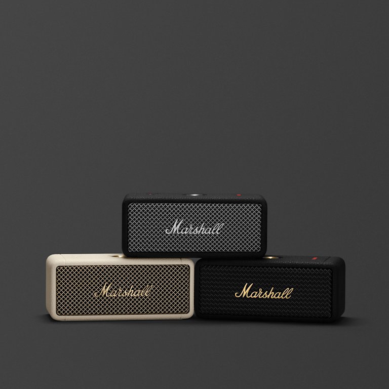 EMBERTON II in Black and Brass, Cream and Black and Steel colours.