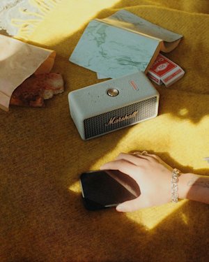 A person is having a picnic with a Middleton speaker