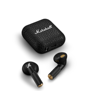 The new Marshall Minor IV black headphones.