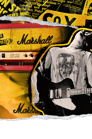 Die Band Sex Pistols in einer Collage