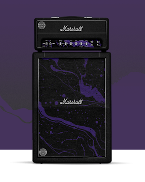 Marshall Studio JMH Half Stack Hendrix Edition stands against a purple background.