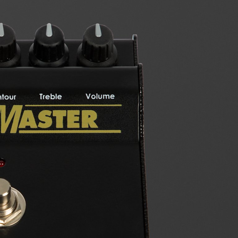 Right upper part of the Marshall Shredmaster Vintage Reissue Pedal showing adjustable controls.