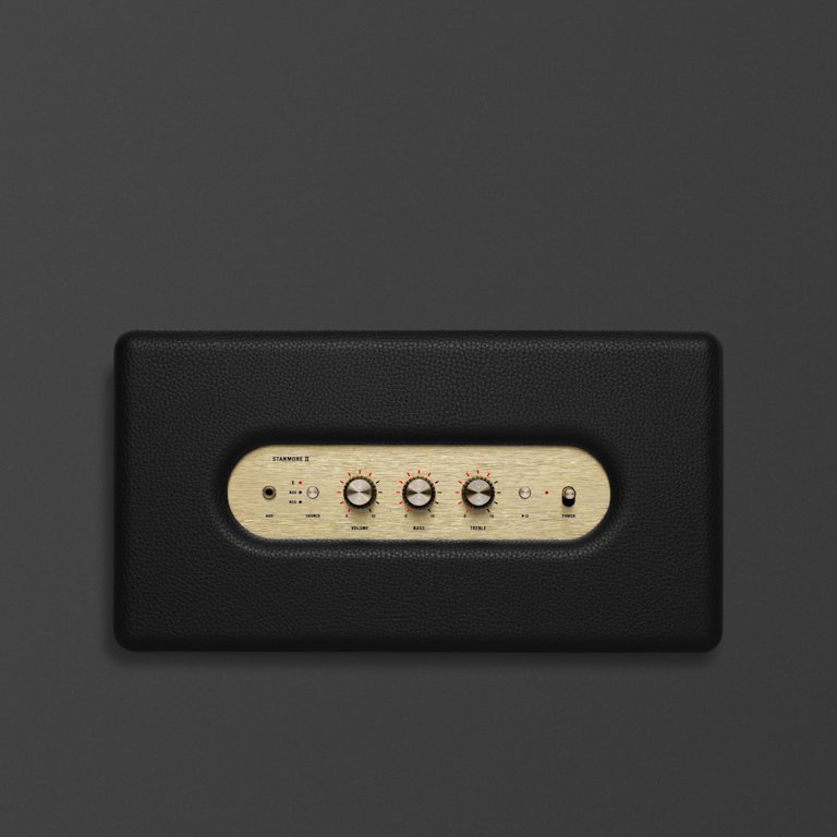 Control buttons of the Marshall Stanmore II Black Bluetooth Speaker.