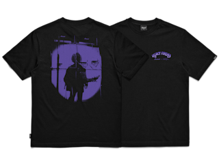 The front and back of the Hendrix Shadow T-shirt by Marshall