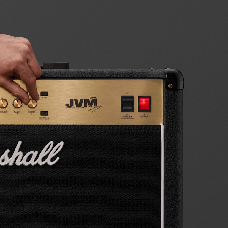 Marshall JVM210C right corner zoomed in
