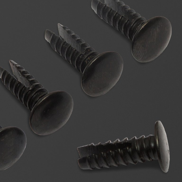 Marshall's black rivets on a grey background