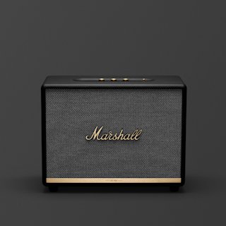 The front image of the Woburn II Black speaker.