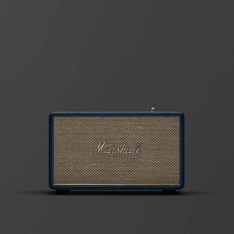 Marshall Acton III Midnight Blue sits against a plain dark background.
