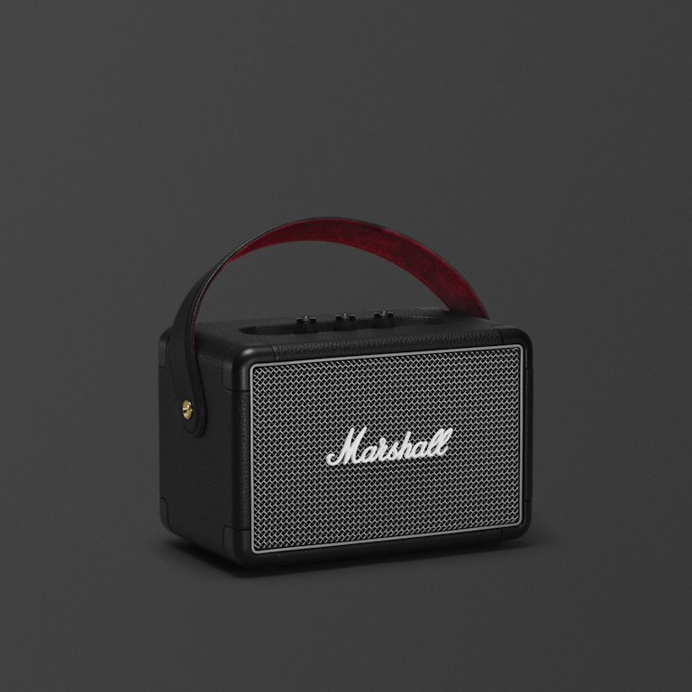 Marshall Kilburn II Black portable bluetooth speaker.