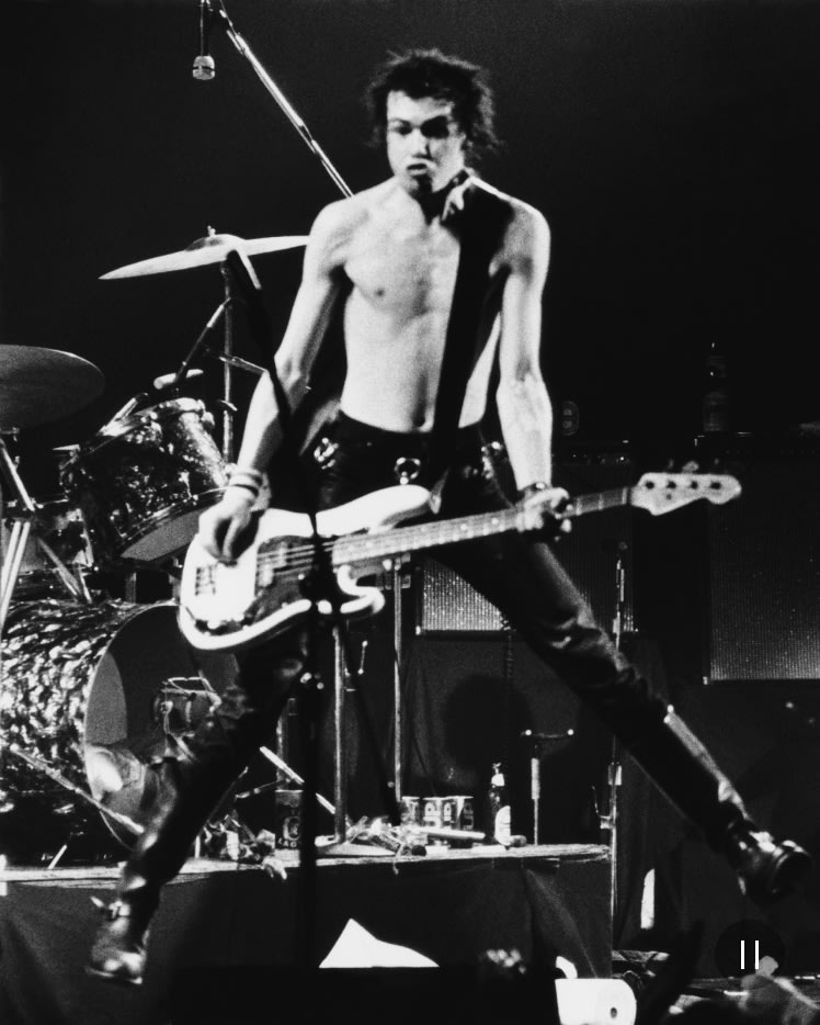 Sex Pistols playing live on stage