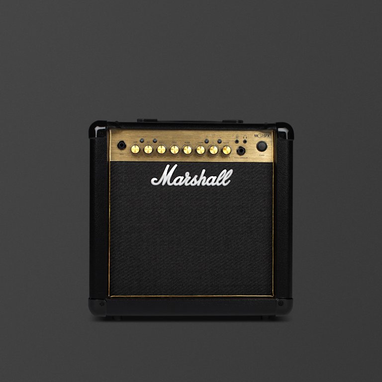 Front view of the Marshall MG15GFX Combo.