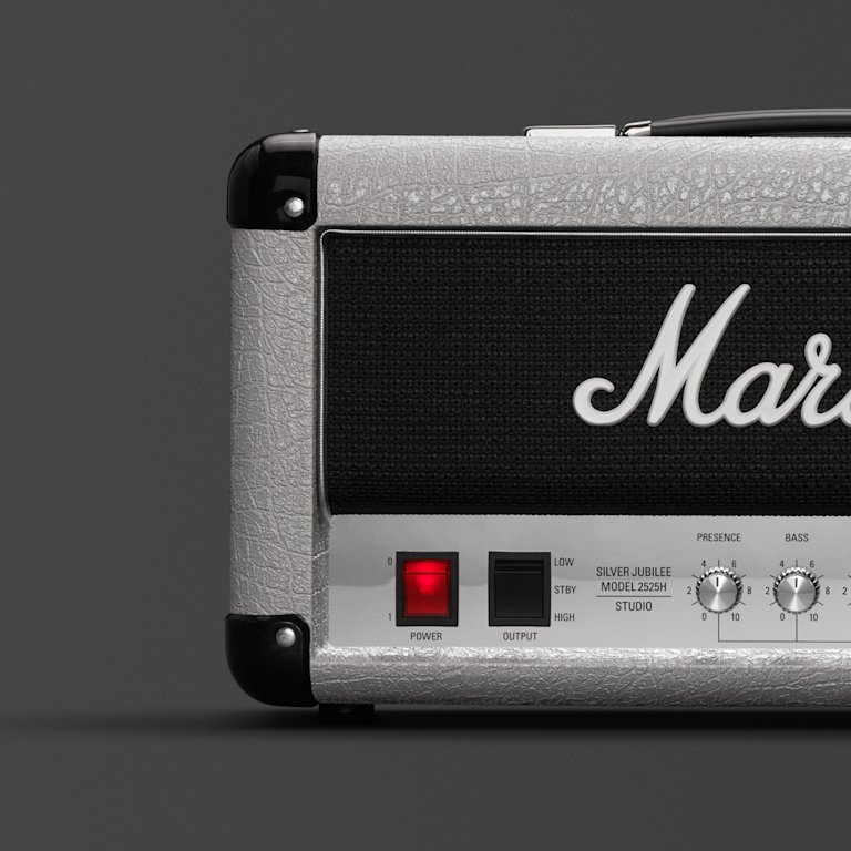 A Marshall Studio Jubilee Head amplifier on a black background.
