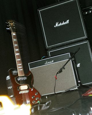 The Marshall Amps stacked