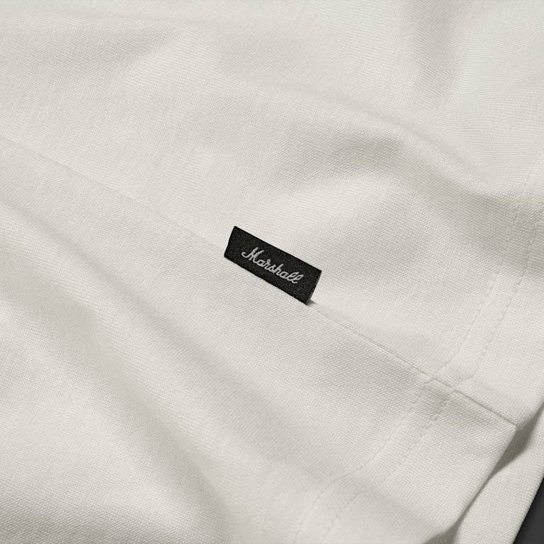 The Marshall Standard Issue Script T-shirt white side closeup