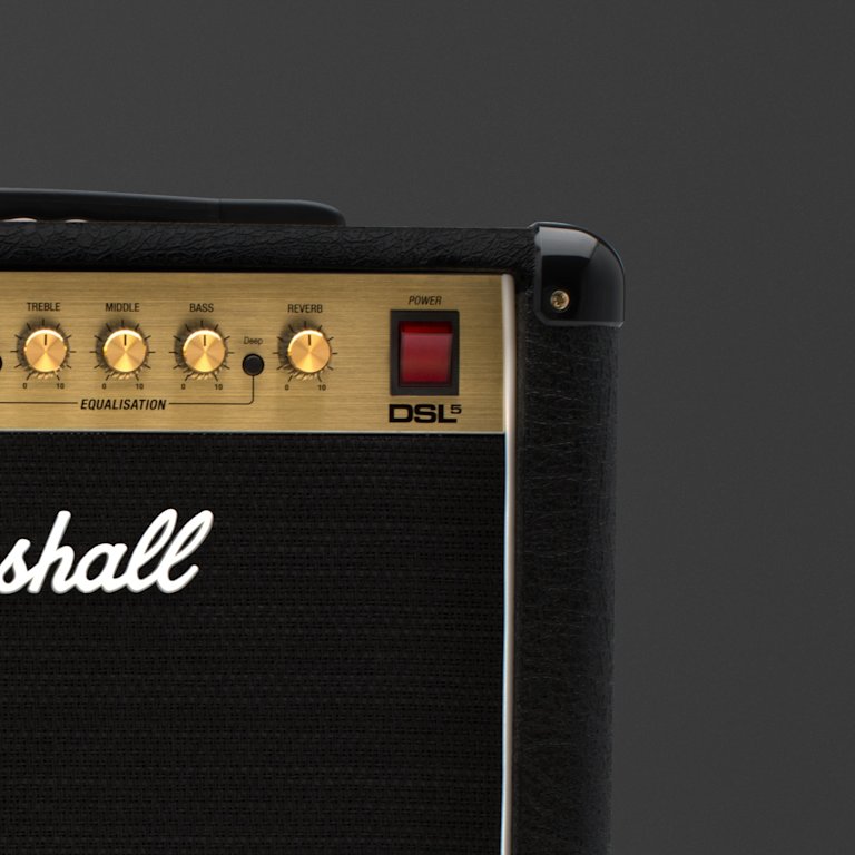 Right upper part of the Marshall DSL5 Combo.