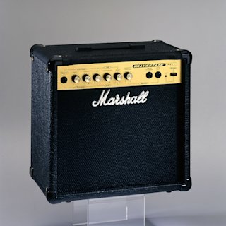 A Valvestate amp placed on a plastic stand
