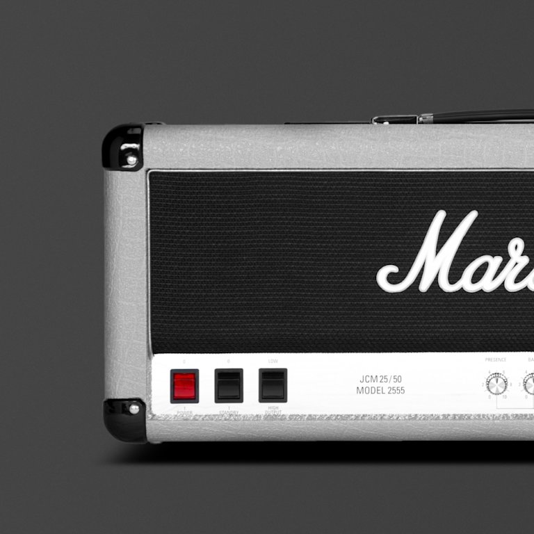 The left half part of the Marshall Silver Jubilee 2555X Vintage Reissue Head.