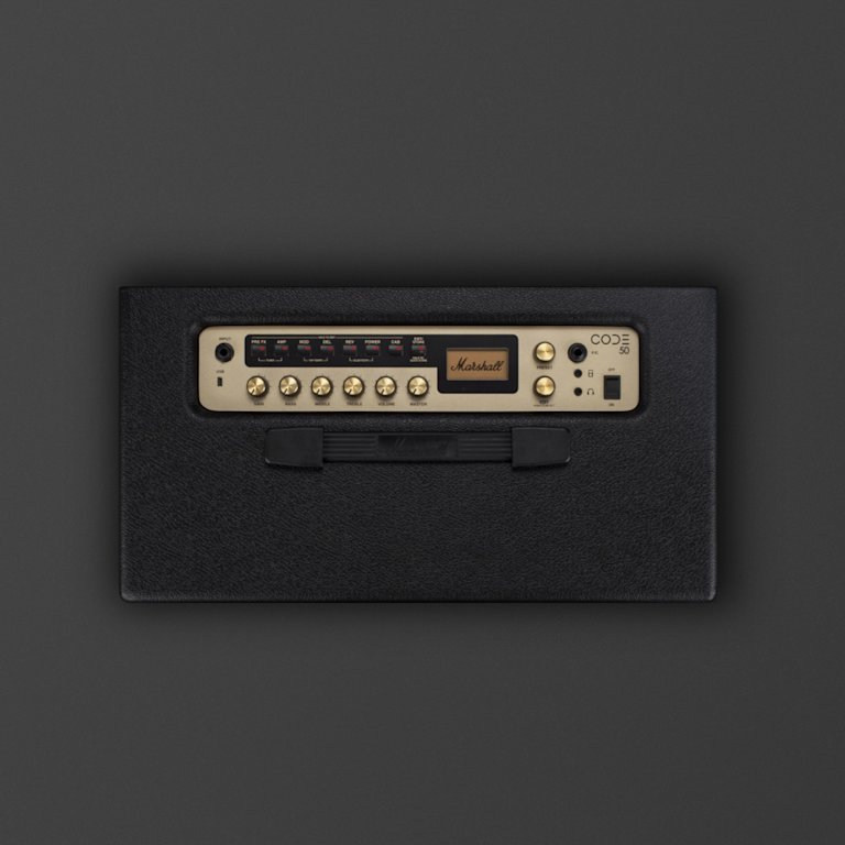 Top view of the Marshall CODE50 Combo.