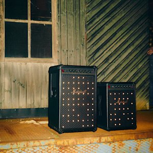 The Marshall party speakers: Bromley 750 and Bromley 450 next to each other