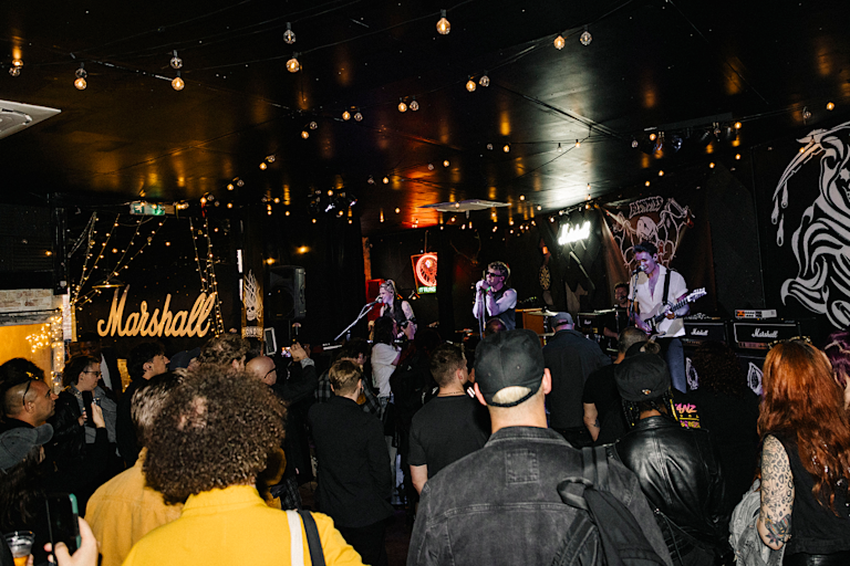 People enjoying a Marshall concert