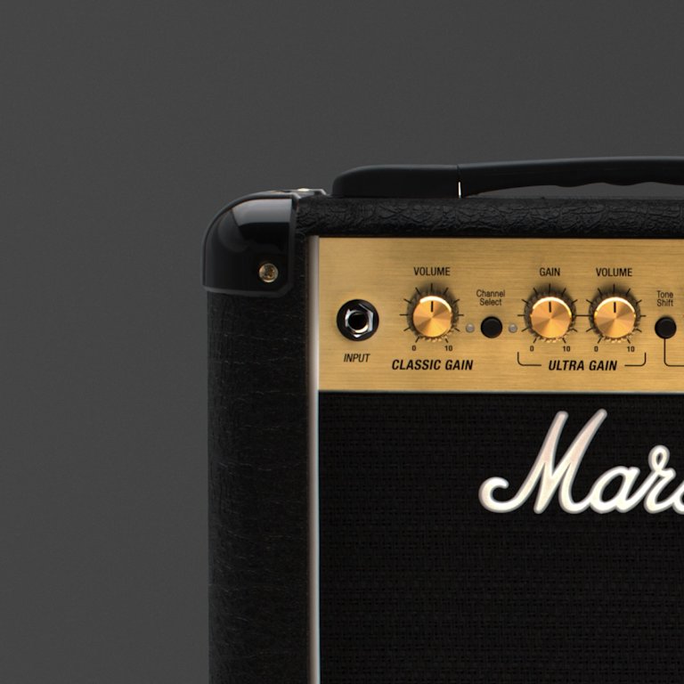 Left upper part of the Marshall DSL1 Combo.